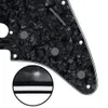Protetor de palheta de guitarra 4Ply SSS 11 furos para acessórios de guitarra elétrica Black Pearl