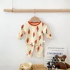Roupas para bebês Conjunto de crianças Terno em casa Meninas de pijamas térmicas meninas meninas de duas peças roupas top calça 220507