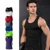 Män Komprimering Running Vest Workout Train Tight Tank Toppar Snabbtork Gym Ärmlös Fitness Stor Elastisk Skjorta Anpassad W220426