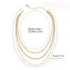 Layered Snake Chain Necklace for Women Trendy Gold/Silver Color Chain Choker Necklaces on Neck 2022 Fashion Jewelry Girls Collar