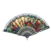 Lace Folding Fan Plastic Summer Classical Craft Show Performance Dance Fan Creative Gift