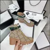 Luxury Designer Casual Shoes Trip Lug Sole Combat Boot Ankel Boot med Sylvie Web med Original Box