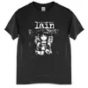 도착한 남성 T 셔츠 시리얼 실험 Lain Tshirt 남성 코튼 하라주쿠 일본 만화 이와 쿠라 티셔츠 옴므 블랙 티셔츠 220408