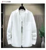 Camisas casuales de hombres camisa de cuello blanco para hombres manga larga algodón de gran tamaño 4xl 3xl comercial de negocios