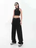 2022 Autumn Fashion Vintage Kobiety HARAJUKU Dżinsy szerokie loda luźne luźne czarne dżinsowe spodnie w lupgy długie spodnie Dwieilen tij l220726