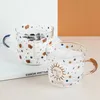 Drailware Creative Coffee Mugs Шкала стеклянных кружек Пара вода чашка солнцезащитные схемы для питья домашний завтрак Mlik Cups