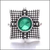 Klamry Haczyki Odkrycia biżuterii Komponenty Vintage kwadratowy kształt przycisk Snap Button Rhinestone 18 mm metalowe przyciski