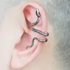 Clip-on & Screw Back Brass Snake Ear Clip Cuff Wrap Earrings For Women Men Punk No Piercing Caught Fake Cartilage Earring Jewelry Gifts 2022