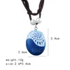 Pendant Necklaces Necklace For Princess Monana Cosplay Girl Accessory Movie Gift Heart Of Te Fiti Blue Stone Chain JewelryPendant Gord22