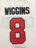 XFLSP MEN # 8 Andrew Wiggins Canada White Red Basketball Jersey Retro Throwback Stitched Broderi Anpassa något namnnummer