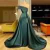 dark green graduation gown