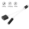 USB-C till 3,5 AUX Audio Cables 2in1 USB Typ C-3,5 mm Jack Audio-Splitter Earphone Cabel Chabling Adapter Telefon Tillbehör