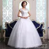 Inne suknie ślubne Klasyczna O Vintage Sukienka z krótkim rękawem 2022 Koronkowe koraliki plus size niestandardowe księżniczka Bridal Ball Gownother