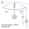 Topoch 침대 사이드 벽 플러그 라이트 램프 스위치 켜기 / 끄기 매트 블랙 /은 led 3W AC100-240V 작업 연구에 대 한 렌즈 포커싱 렌즈