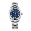 Montre asiatique de haute qualité 2813 Sports Montre-bracelet mécanique automatique pour dames 178344-72160 31mm cadran romain bleu Bracelet en acier inoxydable Mode Datejust montres de luxe