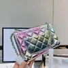 Designer de luxo Mermaid Princess Metal Lampskin Cartet com bolsas de corrente Mini retalho clássico Cosmético Bolsa Cosmética Outdo5970453
