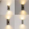 Utomhus rostfritt stål led vägglampa vattentät modern väggljus dekoration sconce trädgård veranda belysning