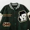 Hot sale Hop Streetwear Hip Baseball Jacket International Chess Embroidery Patchwork Harajuku Coat Vintage Oversized Varsity Jackets