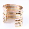 Bangle Trendy Creative Gold Plate Stainless Steel DIY Engrave Words Opening Adjustable Bracelets For Women Fashion JewelryBangle