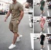 Herren kurze Sets 2 -teilige Outfits Mode Sommer -Tracksuits Casual Set T -Shirt und Shorts
