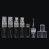 50pcs/lot 2ml 3ml 5ml 10mlポータブルクリアガラス詰め替え可能な香水ボトルスプレー付き空のパルファム化粧品バイアル220711