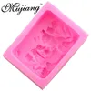 Mujiang Coniglio di Pasqua Muffa del sapone del silicone Stampi per candele di argilla Strumenti per decorare la torta del fondente Stampi per caramelle al cioccolato artigianale 3D 220601