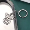 حلقات مفتاح مخصصة لطيف koala key keychain للنساء الرجال hollw خارج الفولاذ المقاوم للصدأ سلسلة مفاتيح السلسلة