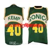 Erkekler Shawn Kemp Jersey Gary Payton Kevin Durant Ray Allen Dikişli Yeşil Sarı Beyaz Kırmızı Ev Uzakta Nefes Basketbol Jersey S-XXL