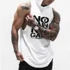 Mens Tank Tops ärmlös huva Vest Letter Priting Tanks Hip Hop Men Vests Gym Bodybuilding Fitness Tees Clothingmens