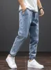 Spring Summer Black Blue Cargo Jeans Men Streetwear Denim Jogger Pants Baggy Harem Jean Trousers Plus Size 6XL 7XL 8XL 220328