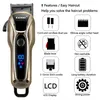 Professional Barber Hair Clipper Rechargeable Electric Finish Cutting Machine Beard Trimmer Shaver Cordless Corded 220618