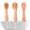 Brosse faciale Spa en poils de sanglier naturels, avec manche en bois, élimine les points noirs, brosse à ongles pour le visage, nouveauté