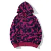 Bape Felpe con cappuccio da uomo Designer Felpa con cappuccio Shark Luminous Felpe con cappuccio da donna Lettere Camo Felpa con cappuccio oversize in cotone con zip Felpe con cappuccio Cardigan ricamato 19G1