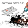 Tattoos Body Art Mix 1000pcs S/M/L Supplimentos de tatuagem Caps de tinta Copos de plástico descartáveis ​​Acessórios de microblading Supplência Pigmento Rack do suporte do suporte
