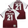 Chen37 Men Football Peters Prep 21 Minkah Fitzpatrick High School Jersey Team Color Red Breathable Sport All Stitching Pure Cotton Top Quality On