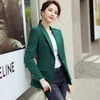 HIGH QUALITY Fashion Design Blazer Jacket Women's Green Black Blue Solid Tops For Office Lady Wear Size S-4XL 220402