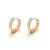 Hoop & Huggie MxGxFam 10mm Small Full Double Zircon Earrings For Women Fashion Jewelry 18k Gold Plated Good QualityHoop Kirs22