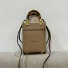 Sunshine mini handväskor handväska kvinnor crossbody axelväskor äkta läder borttagbart rem handtag präglad bokstavstryck vanlig w259c