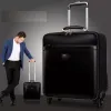 può baule personalizzato Designer Bagagli in metallo Lega di alluminio Carry-On Rolling Travel Valigia Streng Bag scatola segnaletica a triangolo luggag in pelle liscia