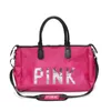 PINK SEQUIN letter travel bag new portable fitness waterproof mountaineering luggage