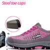 Oförstörbara säkerhetsskor Kvinnor Steel Toe Work Sneakers Män punktering Proof Lightweight Boots 220728