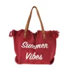 Embroidered Canvas Bag Spring and Summer New Fashion Single Shoulder Armpit Bag Simple Family Style Messenger Mommy Bag