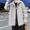 Männer Wollmischungen Wollkleidung Einreiher Langarm Umlegekragen Mantel Herbst Winter Männlicher Mantel Koreanische Harajuku Jacke T220810