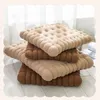 Cushion/Decorative Pillow Real Life Biscuit Shape Plush Cushion Soft Creative Chair Car Seat Pad Decorative Cookie Tatami Back Sofa HomeCush