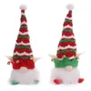 Dekoracje świąteczne kreskówki elf lalki na drzewo świąteczne dzwonek LED światło gnome ozdoby lalki świąteczne imprezy wystrój domu 6 2mg2 d3