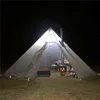 Großes Pyramidenzelt mit Schornsteinloch Ultraleichtes Outdoor-Camping-Tipi für 4–5 Personen Anti-Wind-Rucksackzelt Markisen Shelter H220419