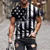 T-shirts pour hommes 2022 T-shirts Mode Casual Imprimé Abstrait Streetwear T-shirt Chemises croisées Hommes