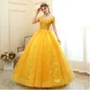 Robe Quinceanera Party Dentelle Broderie De L'épaule Robe De Bal 5 Couleurs Robe De Mariée Plus La Taille