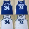 XFLSP Movie Basketball Jersey 34 Jesus Shuttlesworth Jerseys Lincoln Han fick spel Män s sydda tröjor Toppkvalitet 100% Stiched Size S-XXL