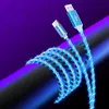 Sublimatiepartij levert snel opladen kleurrijke streamer data line micro 1m 5a fasts usb oplaadgereedschap datas kabel